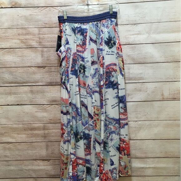 NEW WITH TAGS PETER‎ SOM FOR DESIGN NATION ISLE FRANCE PRINT MAXI SKIRT - Picture 7 of 10